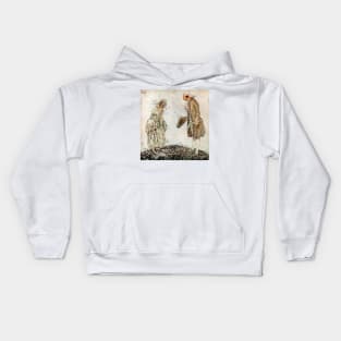 Tinka Lilifot-Goldenhair and Mister Birre - John Bauer Kids Hoodie